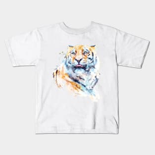 Siberian Tiger Looking Up Kids T-Shirt